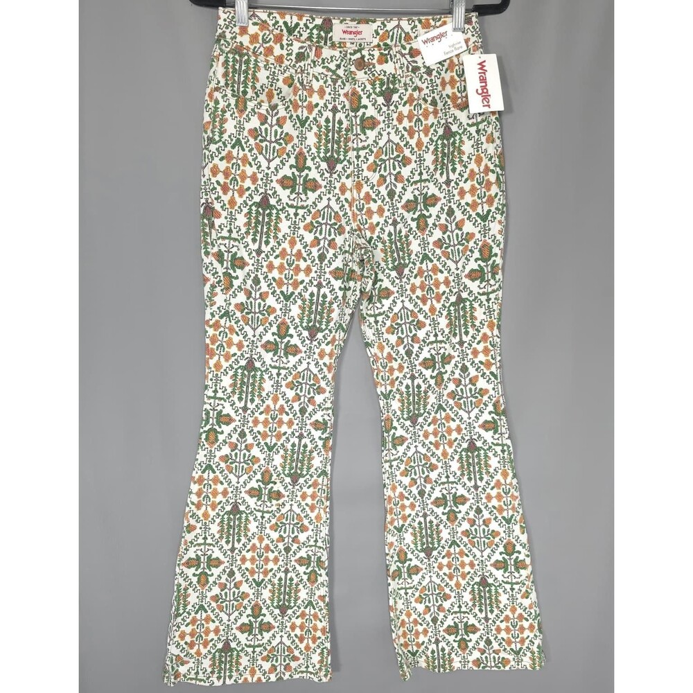 WRANGLER Women’s New Jeans Floral High Rise Fierce Bootcut Flare 8/29